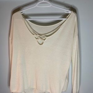 Cozy white long sleeve top